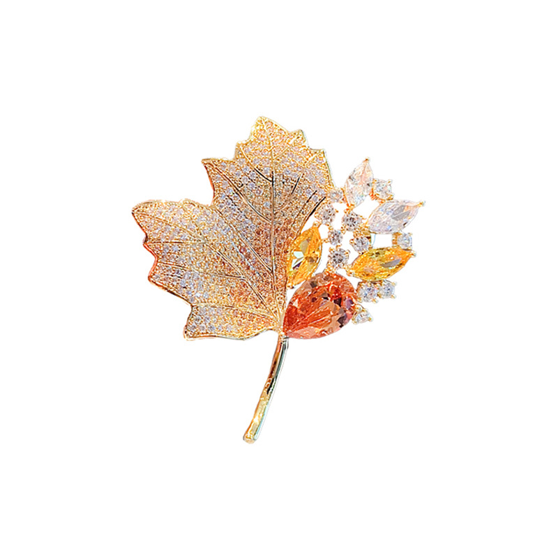 Crystal Floral Brooch