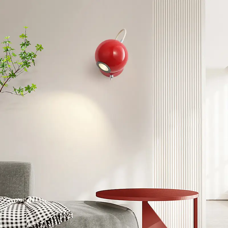 Cream Style Bedroom Wall Lamp Bedside Magnetic Suction Lamp