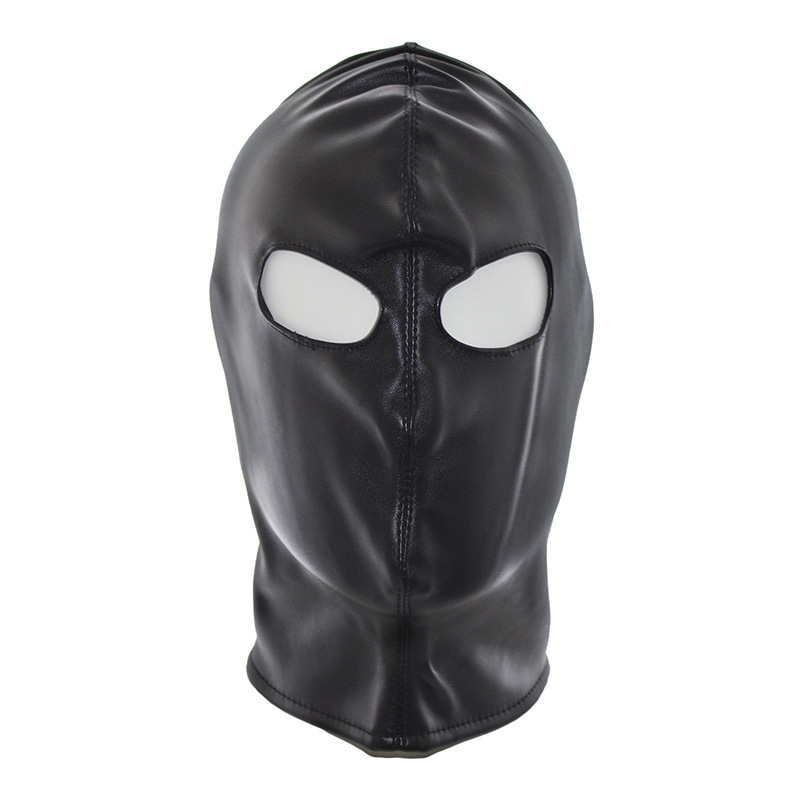 Black Pu Eye exposed Rope Hood Bar Ball Party Performance Mask Black - Shop at LoveMi