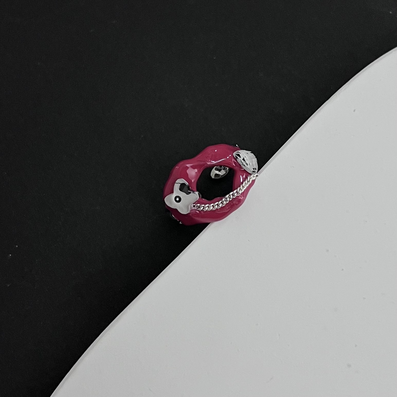 Little Eye Sweet Cool Hot Girl Ring Niche Glass Beads