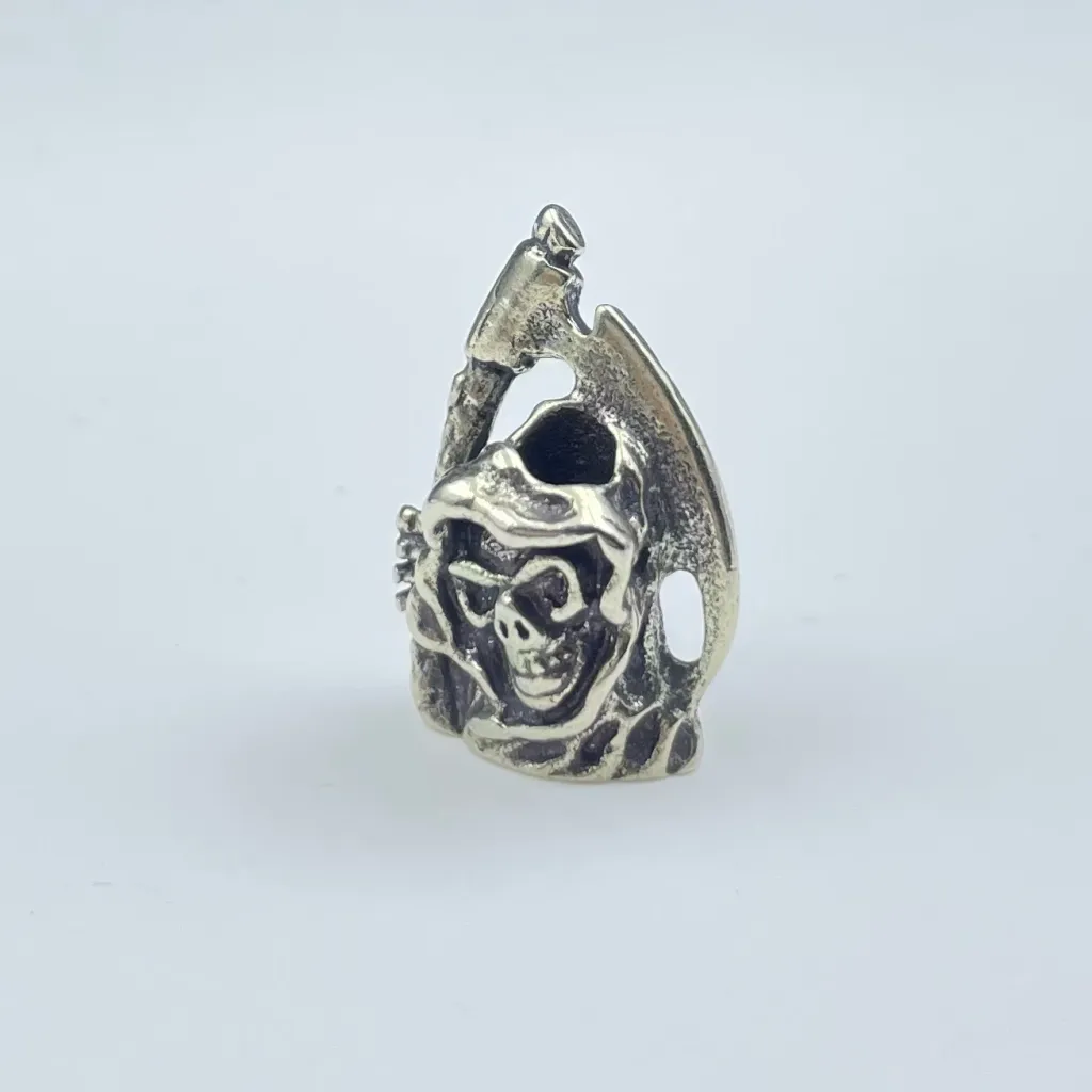 Outdoor Parachute Cord Pendant Brass Sickle Death Pendant - White Copper