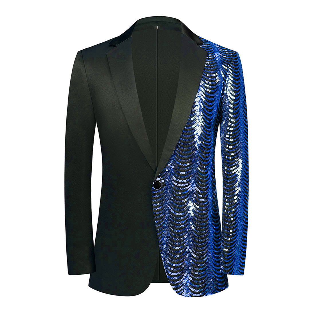 Men's Wavy Sequin Shiny Casual Suit Jacket - Image 7