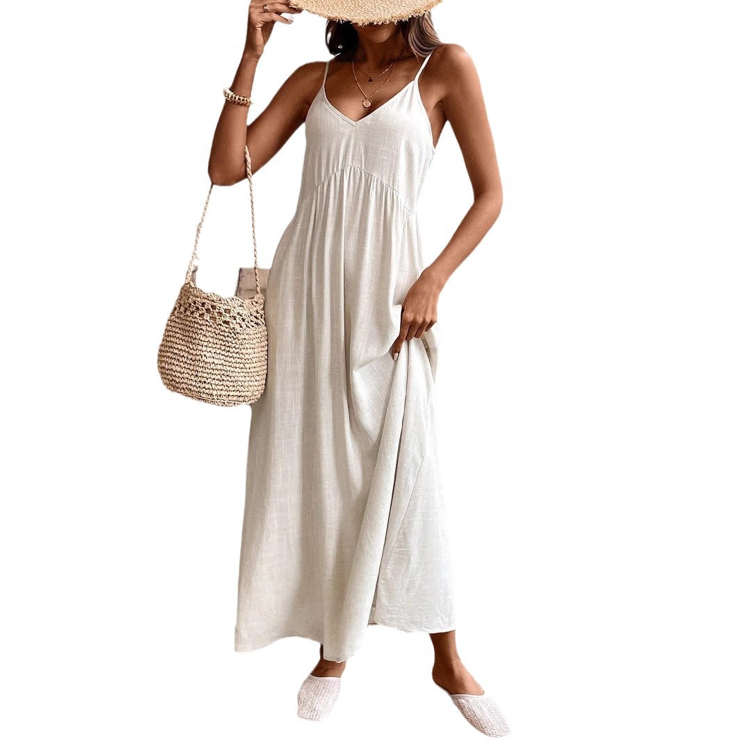 Strapless Relaxed-fit A-line Long Dress
