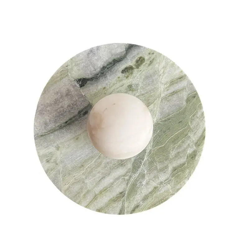 Irish Green Marble French Entry Lux Fengyun Stone Wall Lamp