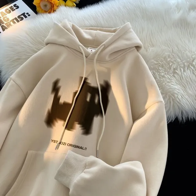 Retro Heavy Couple Coat Oversize Inner Clothes Apricot - Shop at LoveMi