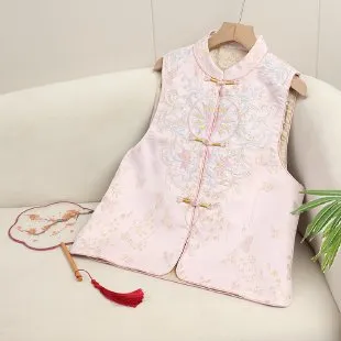 New Vest With Buckle Waistcoat Spring And Autumn Pink - Shop at LoveMi