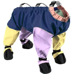 Dog Four Seasons Breathable Soft Bottom Jumpsuit - Colour Mixing - View 1