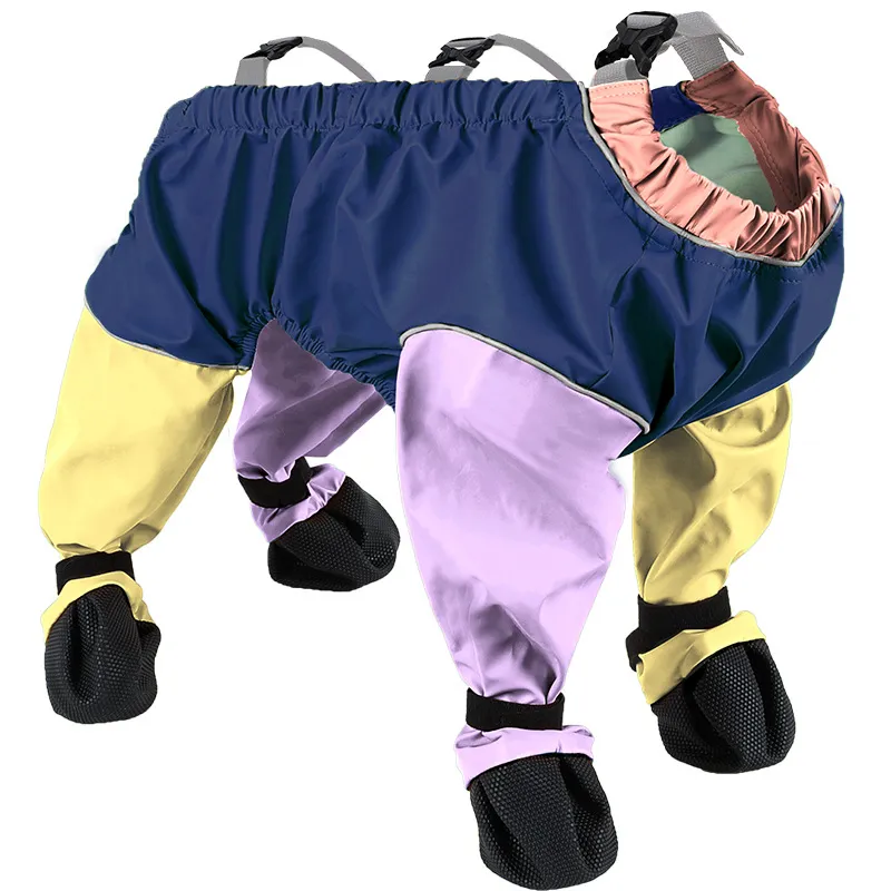 Dog Four Seasons Breathable Soft Bottom Jumpsuit - Color Mixing