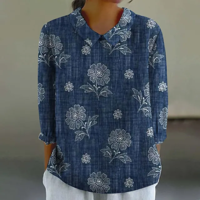 Women's Fashionable Retro Floral Print Shirt Xl2462Hyh6 - Shop at LoveMi