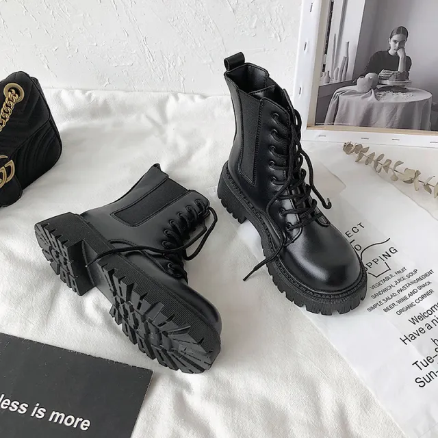 Internet Celebrity Thin Martin Booties Female Fashion Black - Shop at LoveMi