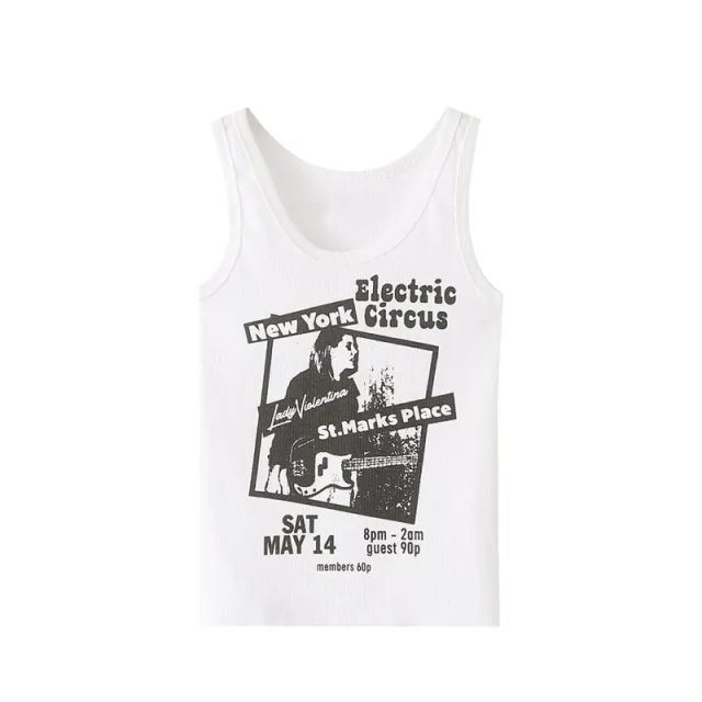 Round Neck Short Sleeve Letter Print Navel Women's Top T shirt Nvtx1229 - Shop at LoveMi