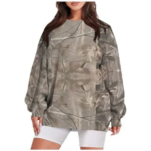 Round Neck 3D Digital Printing Casual Cool Long sleeved Round neck Pullover Ylwd 40 - Shop at LoveMi