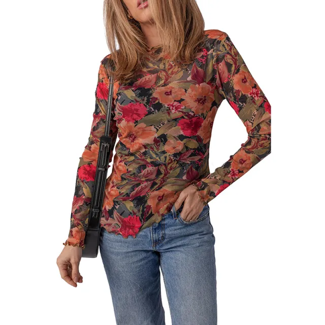 Pullover Round Neck Long Sleeves Bottoming Shirt Women's Casual All matching Lc25132872 P22 - Shop at LoveMi