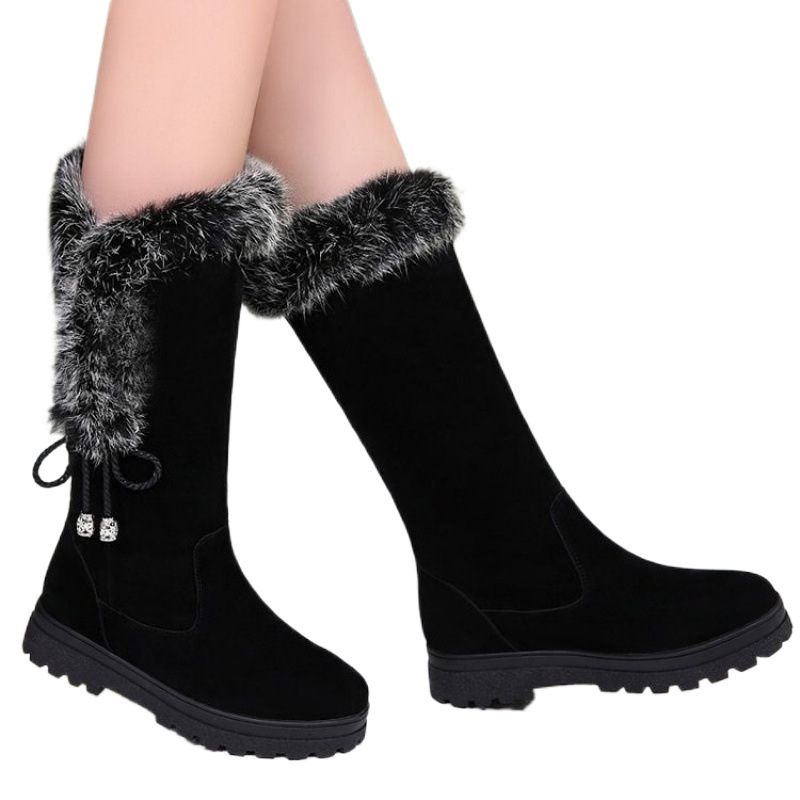 Faux Suede Mid-Calf Boots, picture 3 of 5