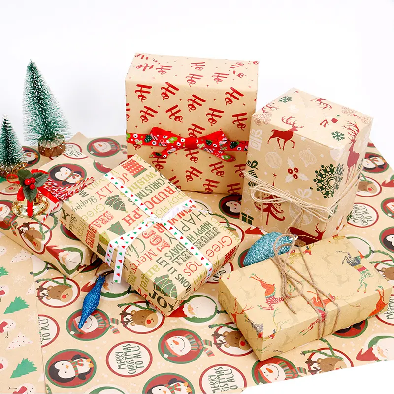 Kraft Paper Creative Gift Box Decorative Santa