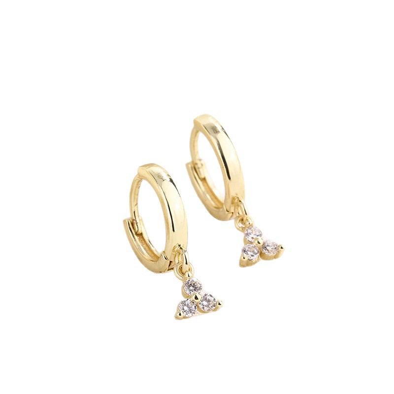 Korean-style Elegant Stone-Inlaid Earring Set Of Four Styles