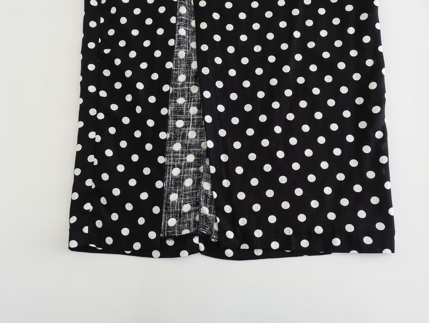 European And American Style Linen Blend Camisole Polka Dot Dress