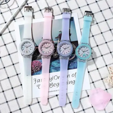 Silicone Cartoon Children's Luminous Fruit Pattern Watch
