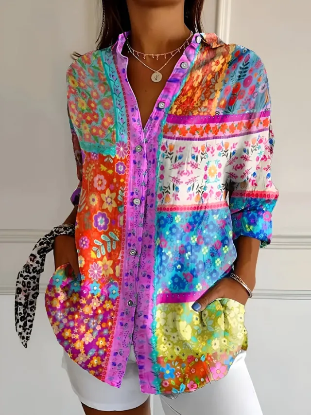 Women's Long Shirt Summer European And American Trendy Long sleeve Cd4570 4Xl - Shop at LoveMi