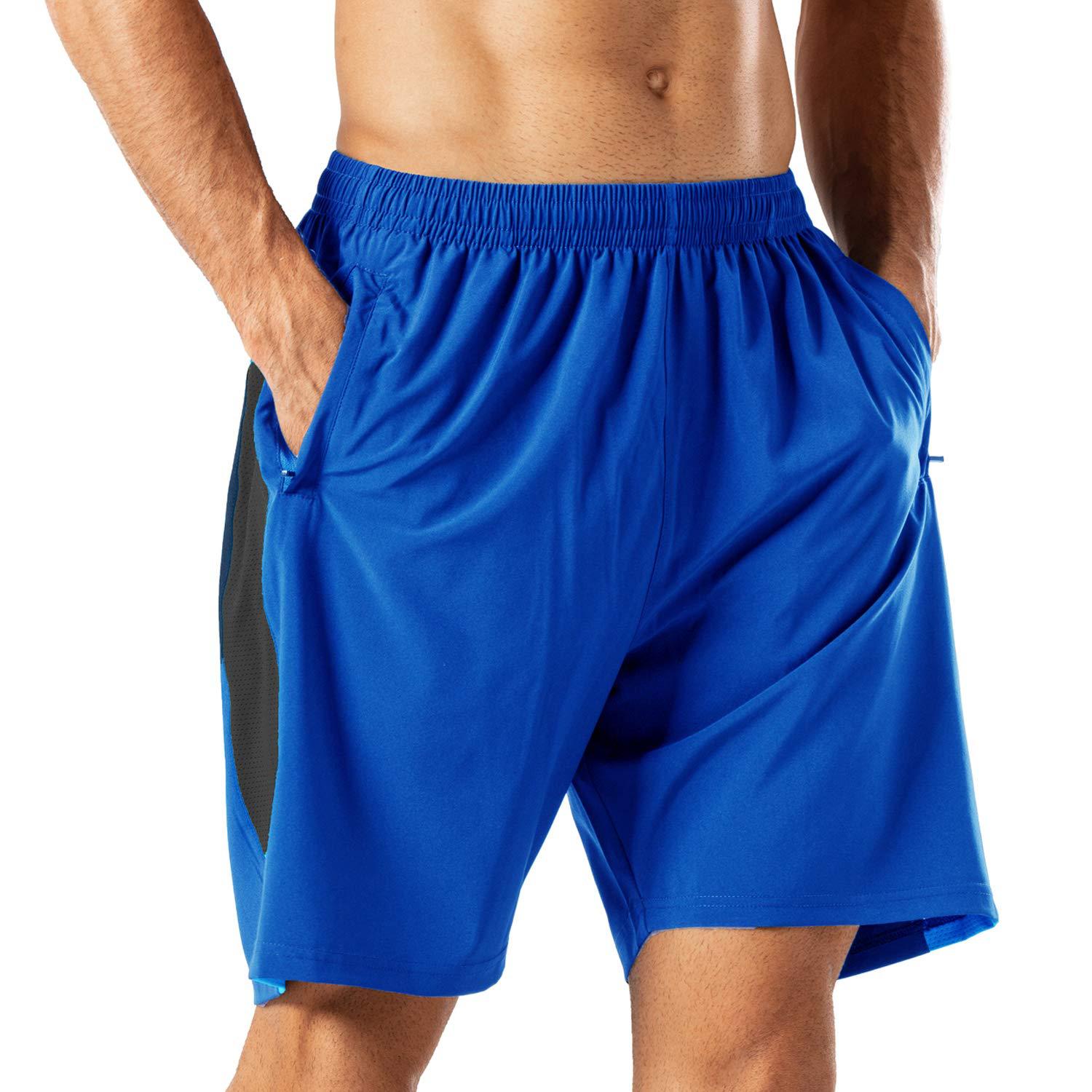 Stitching Solid Color Men's Casual Shorts
