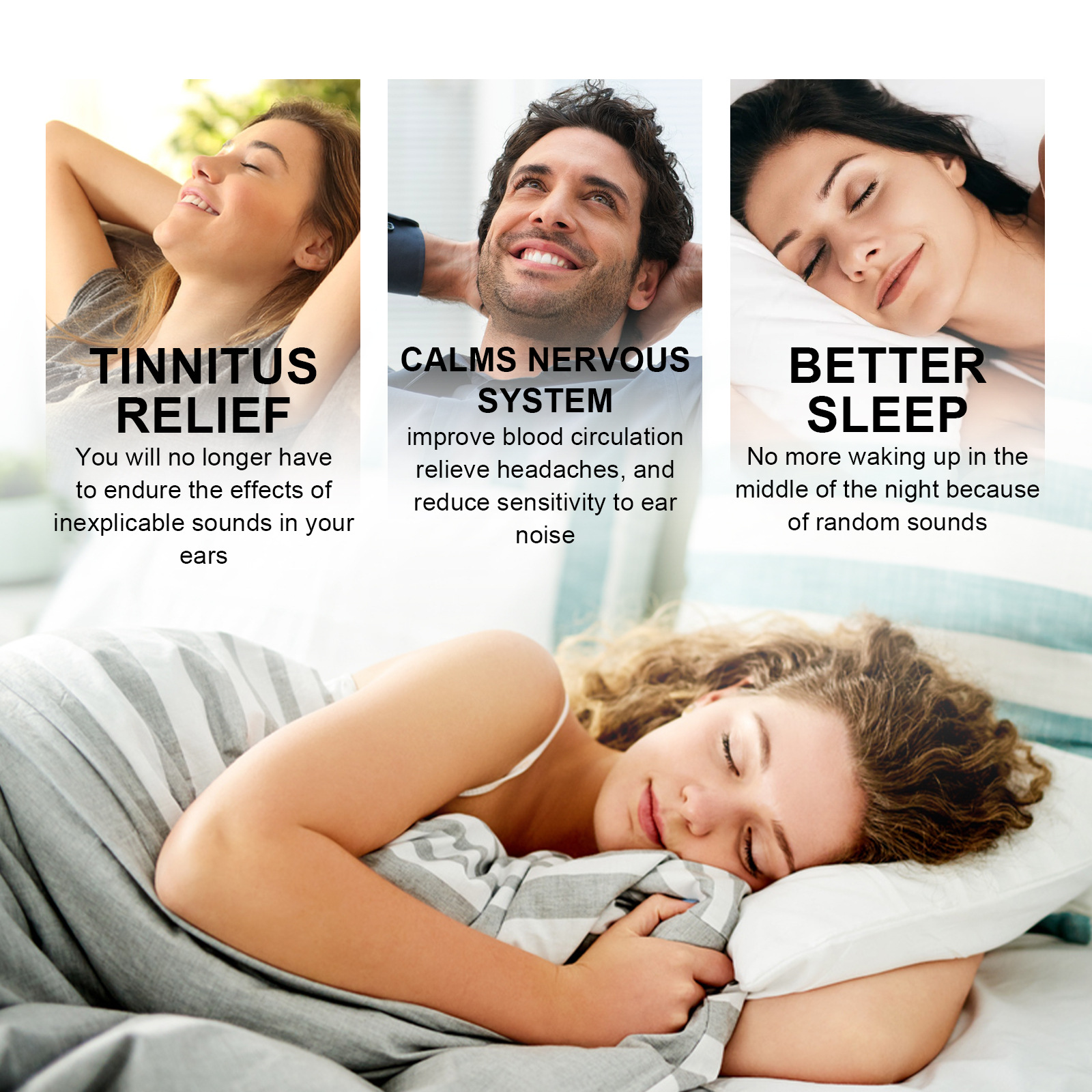 Tinnitus Relief Spray Relieving Ear Discomfort Back Earplugs Earwax Cleaning Care Spray 15