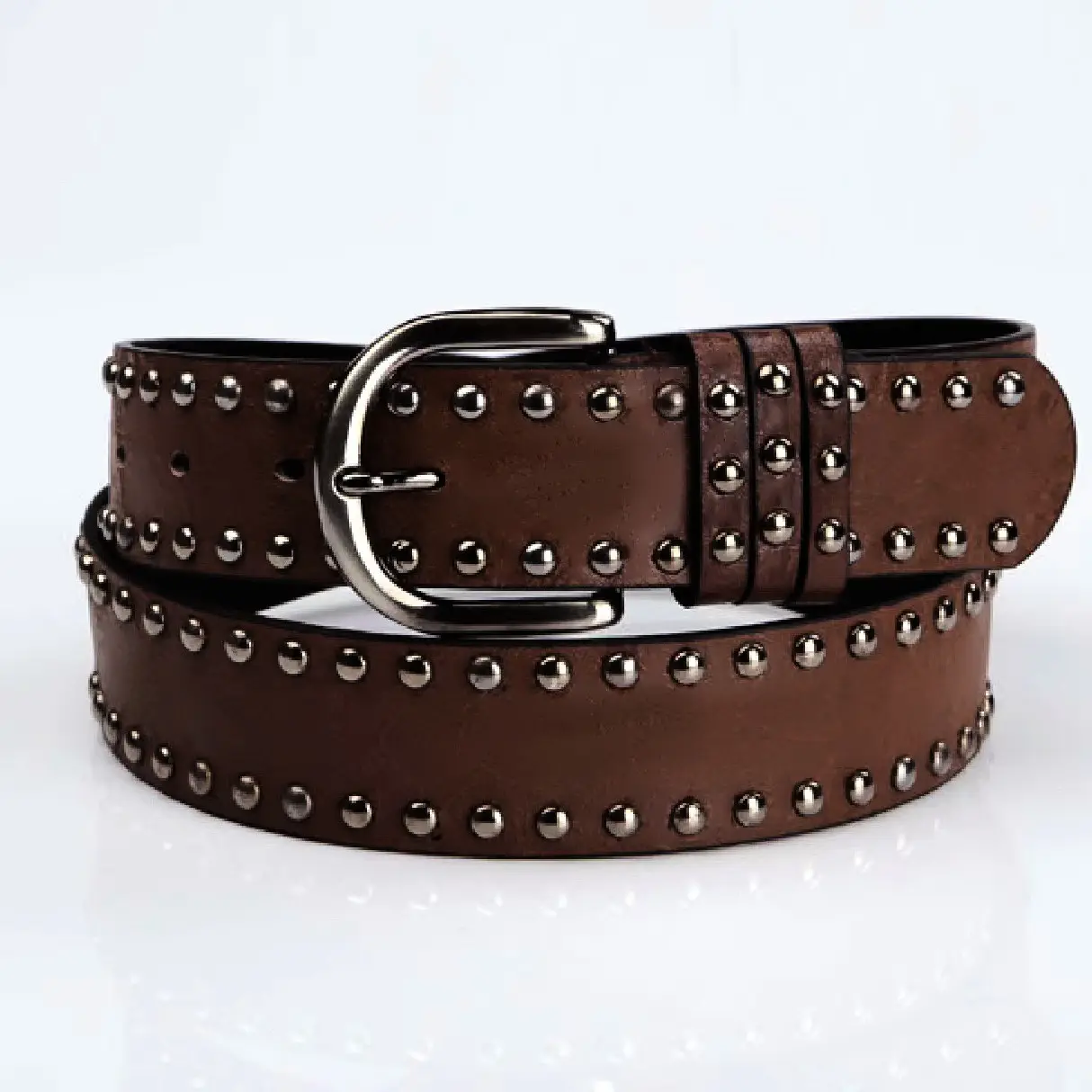 Womens Soft-leather Belt With Pin Buckle