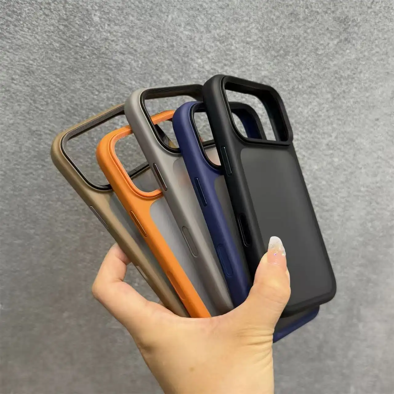 Phone Case Orange Matte Skin Feeling Trendy Men