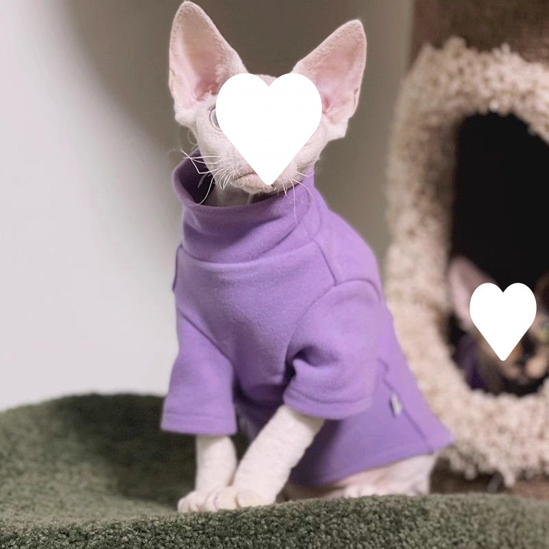 Spring Autumn And Winter Soft Base-Layer Shirt Suitable For Hairless Cats