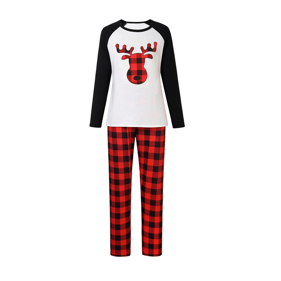 Title 9, Cartoon Elk Print Home Clothes Pajamas Parent-c...