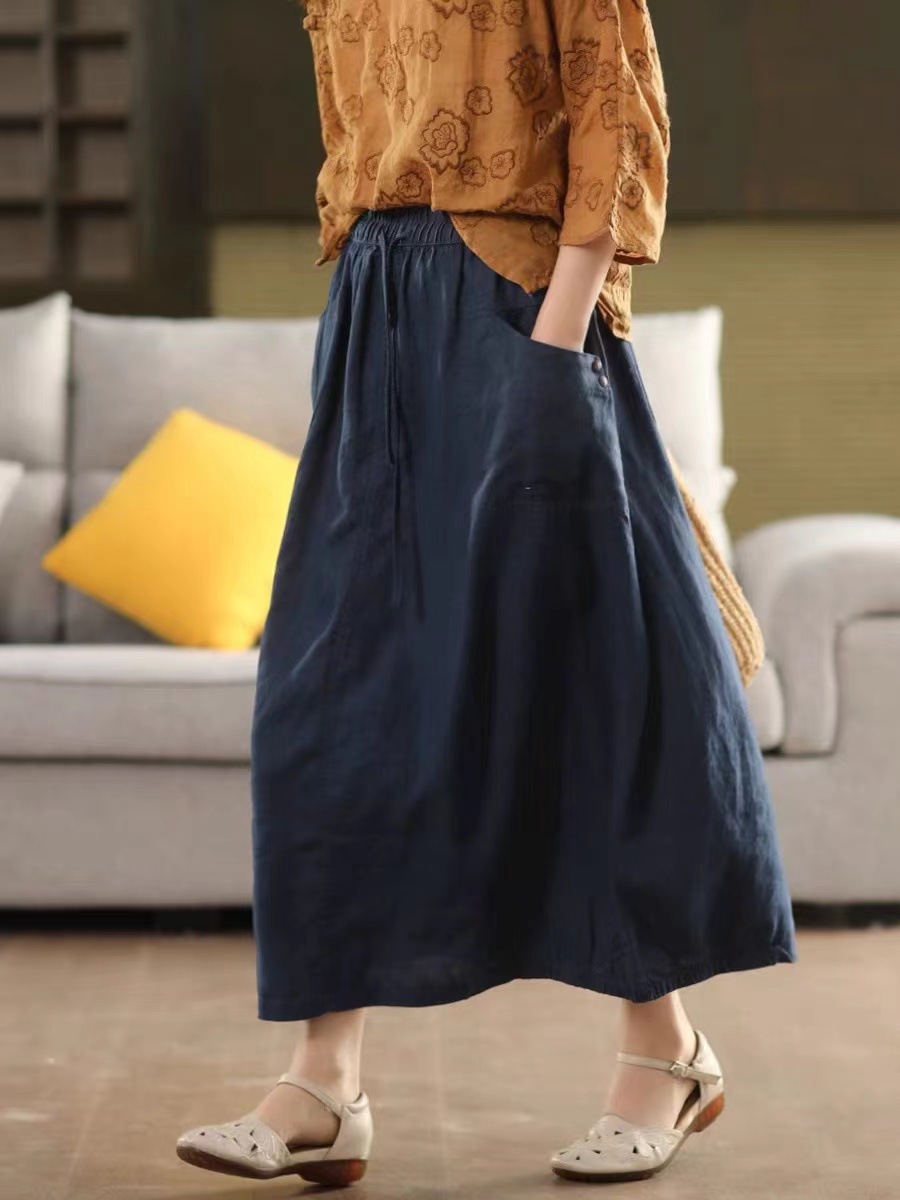 Sand-Washed A-Line Skirt, picture 7 of 10