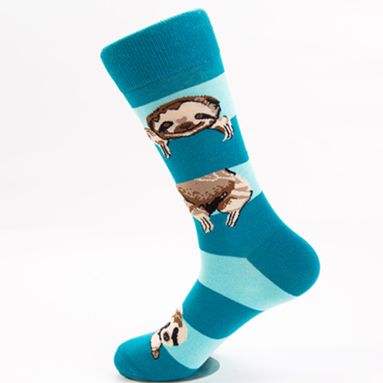 Autumn And Winter New Socks Cotton Sloth Pattern Fashion Middle Sloth - Shop at LoveMi