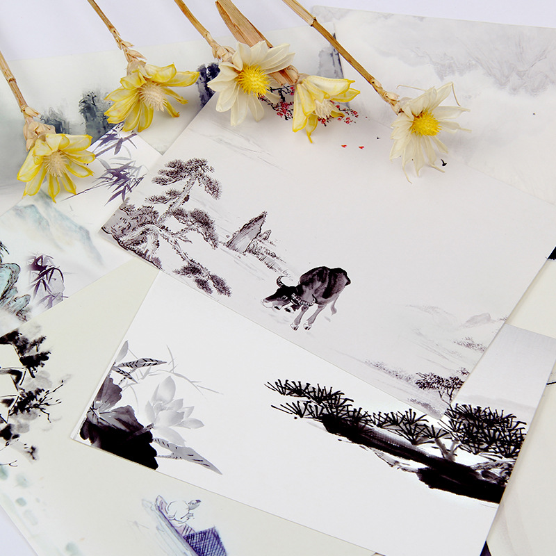 Postcard Personality Cartoon Minimalist Card Retro Paris Tower Historic Site Style - Image 7