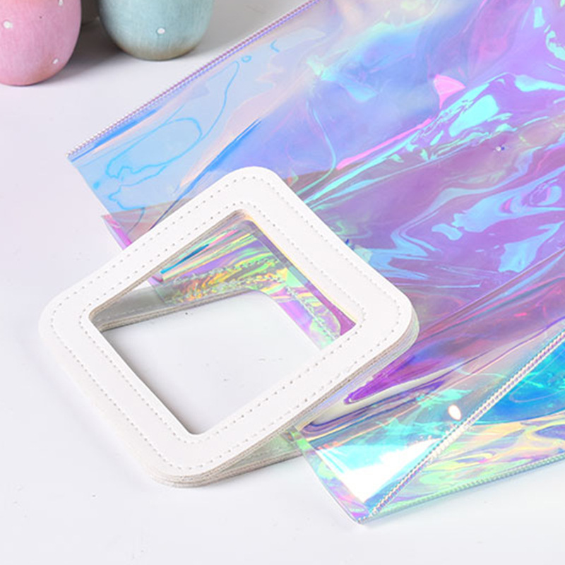 Title 4, Creative Transparent Jelly Colorful Laser Tote ...