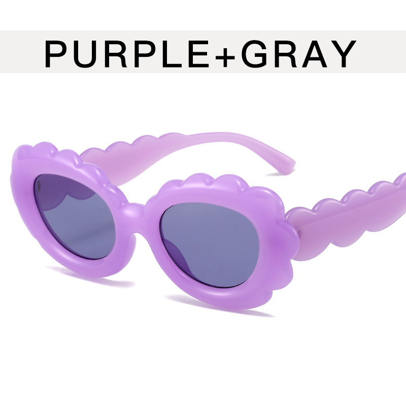 Personalized Clouds Oval Sunflower Flowers Sun Protection Glasses - Image 10
