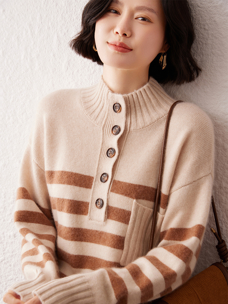 Cashmere Sweater Striped Sweater - Image 5