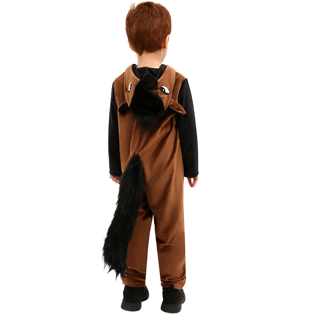 Children's Animal Jumpsuit Brown Horse Role Cos Costume Stage Performing Costumes