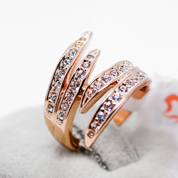 Bracelet Ornament Alloy Ring European And American Zircon Ring
