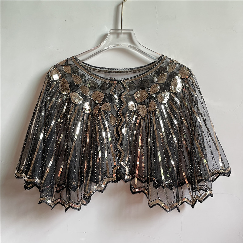 Shawl Outer Match Short And Thin Sequined Dress