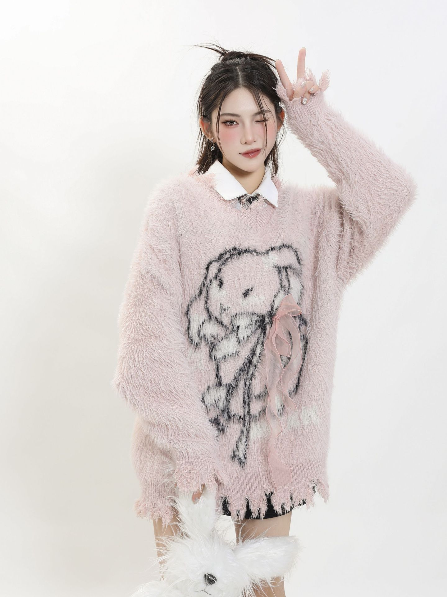 Autumn Winter Couple Sweater Sweet Girl Top