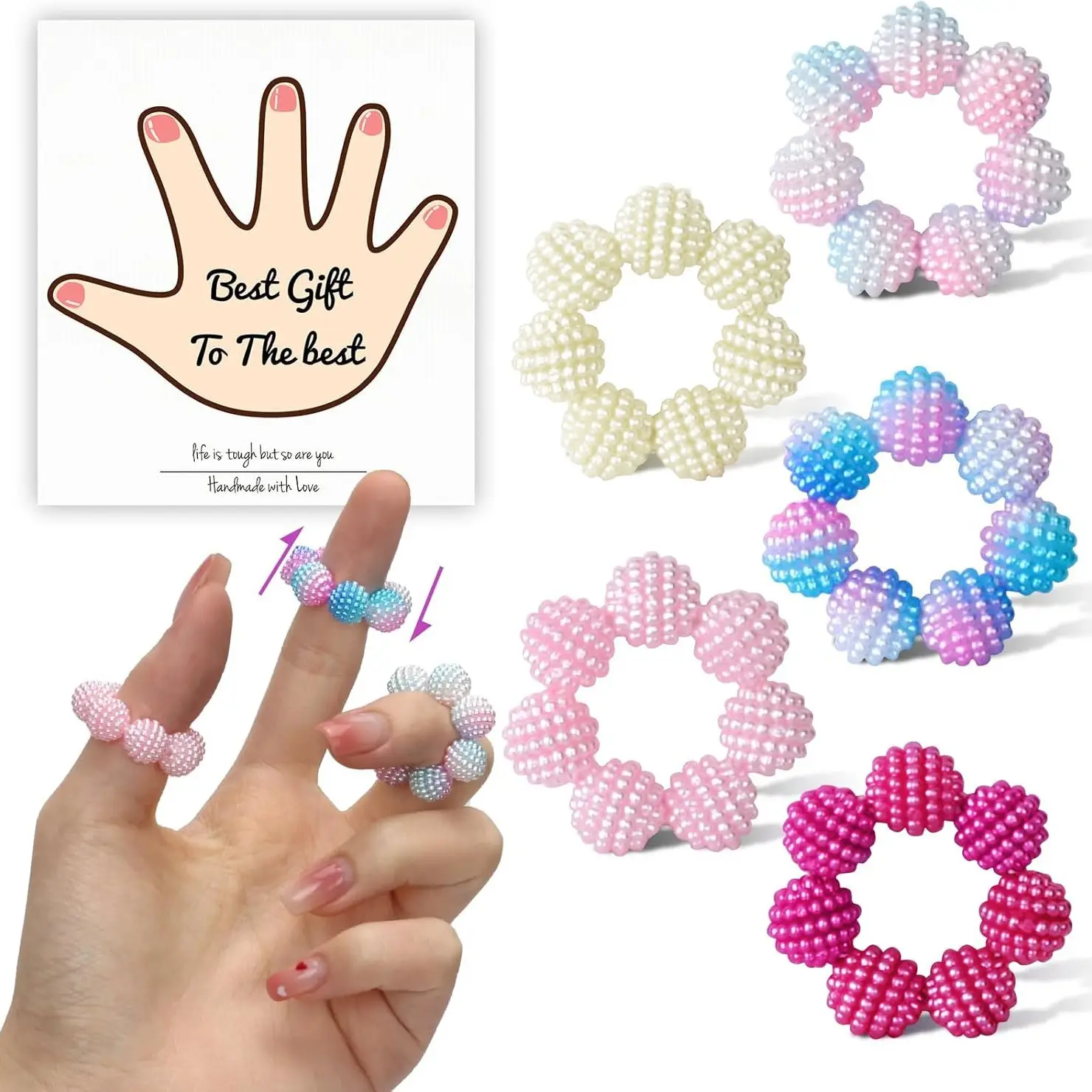 Stress-relief Beaded Ring Fingertip Decompression Toy