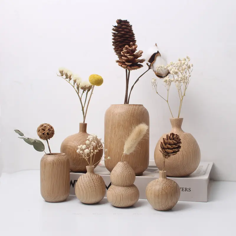 Japanese Style Groceries Solid Wood Dried Flowers