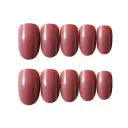 Dark Cameo Brown Round Head Long Nail Sticker view 5