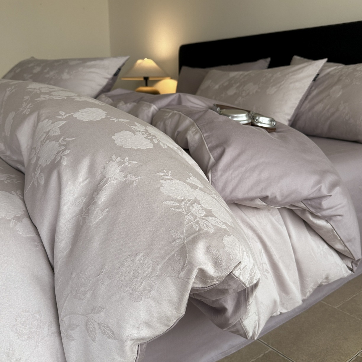 Large Jacquard Four-piece Set Pure Cotton With A Touch Of Light Luxuryduvet Cover And Bed Sheets