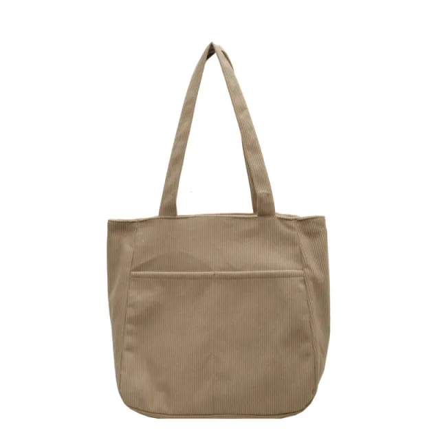 Women's Fashion Large Capacity Corduroy Shoulder Messenger Bag Khaki - Shop at LoveMi