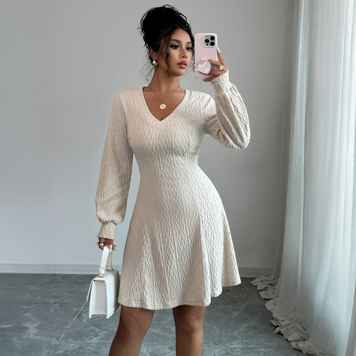 Fashionable Casual Long Dress For Women White - Shop at LoveMi