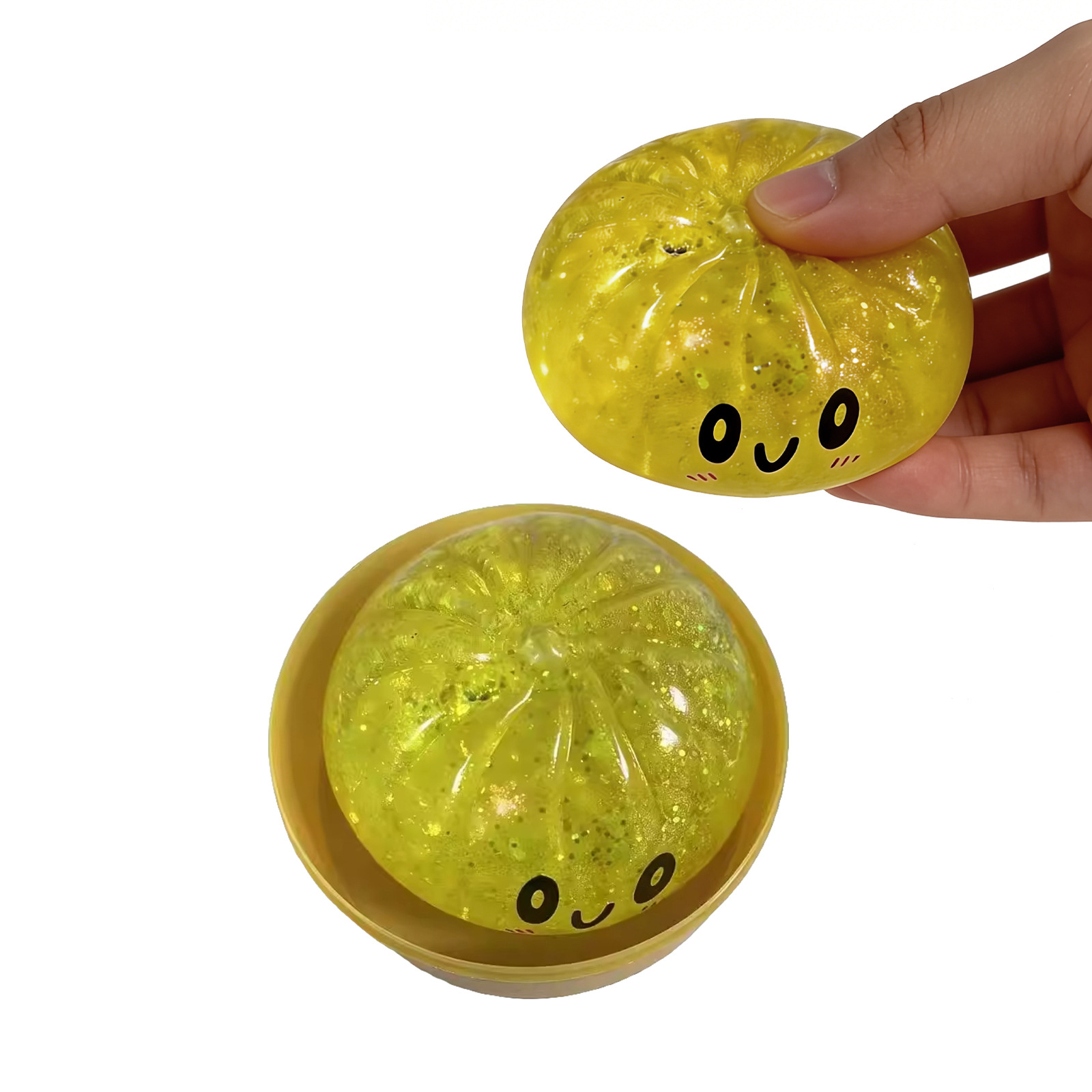 Glittery Emoji-faced Steamed Bun