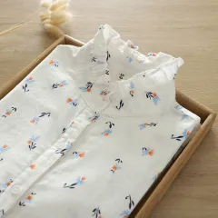 Women's Japanese-style Sweet And Loose Gauze Shirt - Dandelion - View 1