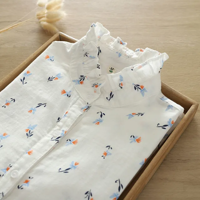 Women's Japanese style Sweet And Loose Gauze Shirt Dandelion - Shop at LoveMi