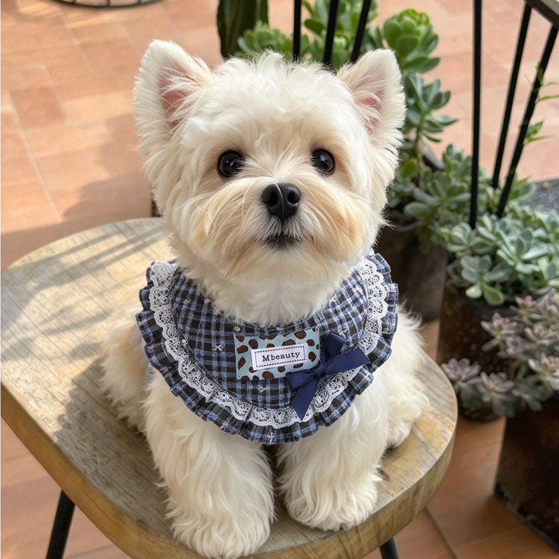 Leopard Bow Pet Scarf