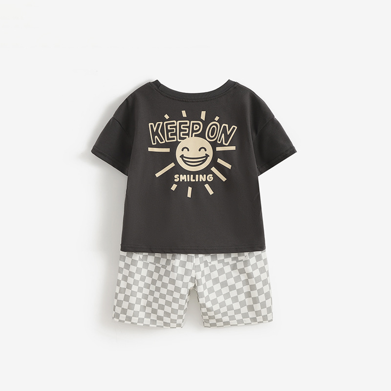 Summer New Arrival Round-Neck Short-Sleeve Boys Set — foto 2